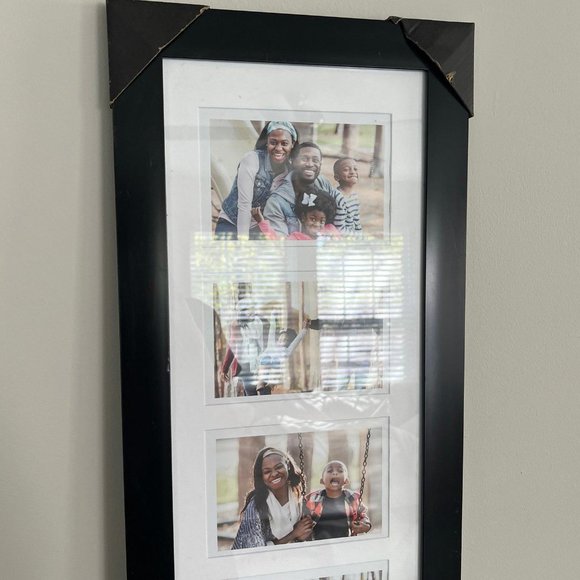 Nwt black wooden collage frame 4”x6”-6 wall collage photo frame - Picture 2 of 8